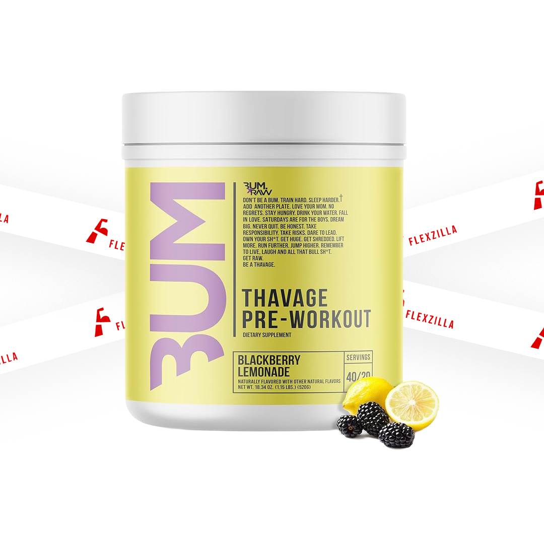 RAW BUM THAVAGE PRE-WORKOUT BLACKBERRY LEMONADE 390G