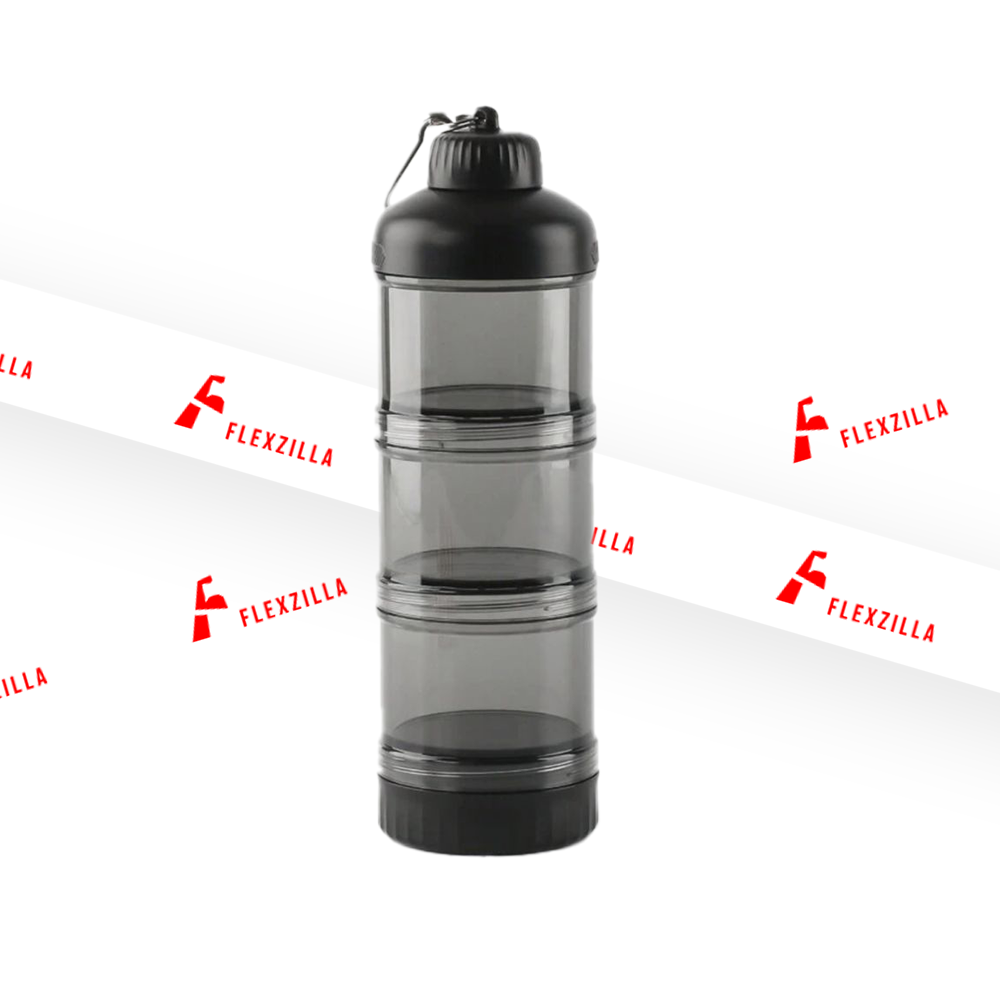 3-LAYER PORTABLE PROTEIN POWDER CONTAINER
